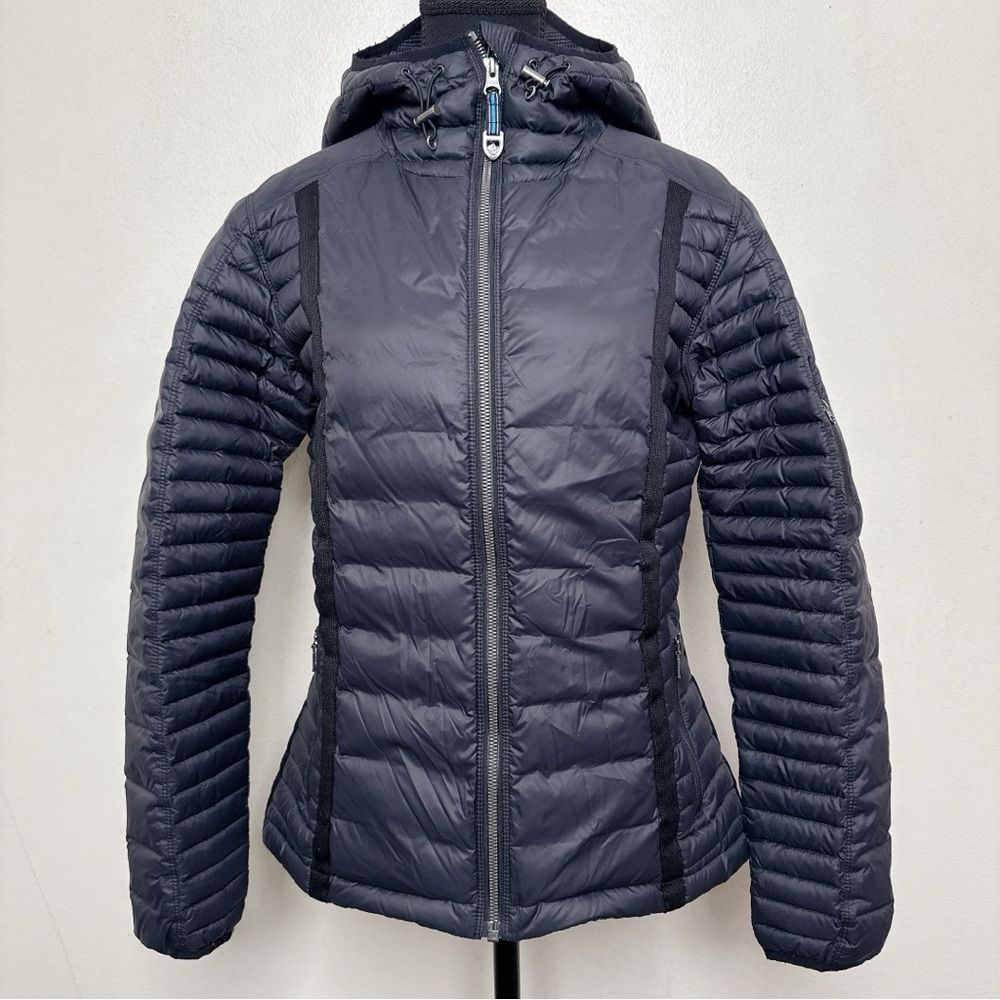 Kuhl Women's Navy Quilted Hooded Puffer Jacket